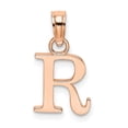 thumbnail image 1 of Diamond2Deal 14K Rose Gold Block Letter R Initial Pendant for Women, 1 of 3