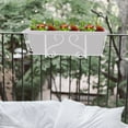 thumbnail image 3 of CIMAXIC 1Pc Iron Balcony Hanging Flowerpot Rack Sqaure Railing Fence Planter Holder,12.6"X5.91"X5.91", 3 of 4