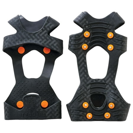 Snow And Ice Traction Cleats - Ergodyne TREX 6300 Traction Cleat Grips Ice and Snow, One-Piece Easily Attaches Over Shoe/Boot with Carbon Steel Spikes to Provide Anti-Slip Solution, 2XL