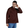 thumbnail image 3 of Atasi Indian Mens Short Kurta Henley Shirt Long Sleeve Mandarin Collar Shirt, 3 of 7