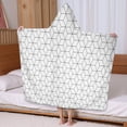 thumbnail image 5 of Black White Checkerboard Checkered Pattern Hooded Bath Towel，60"x35" for Ages 3 To 12 Kids, Quick Dry Lightweight Soft Microfiber Hood Beach Towel Cover Up for Kids, 5 of 7