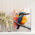 thumbnail image 2 of Qisvanset 12x16 Inch Framed Canvas Wall Art South Africa Malachite Kingfisher Elegant Bird Home Office Wall Art, 2 of 8