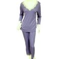 thumbnail image 2 of Covington Women Purple Pajamas Lightweight T-Shirt Feel Mid-Sleeve Pajama Set L, 2 of 2