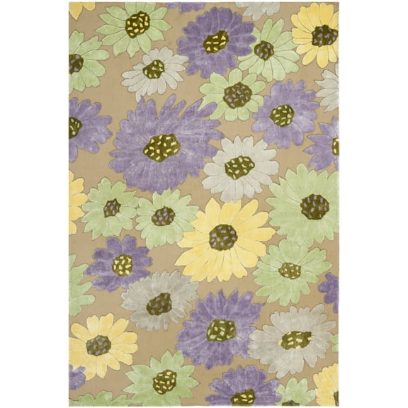 SAFAVIEH Wilton WIL341A Hand-hooked Taupe / Lilac Rug