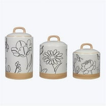 Youngs 21974 9.5 in. Ceramic Human Nature Canister - Set of 3