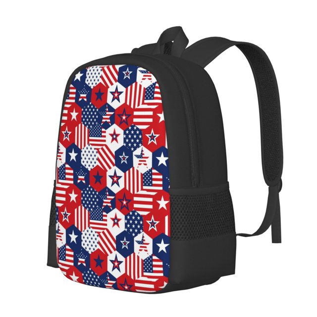 Easygdp American Stars2 Mochila de Gran Capacidad Minimalista Ideal para Escuela, Viajes y Uso Diario
