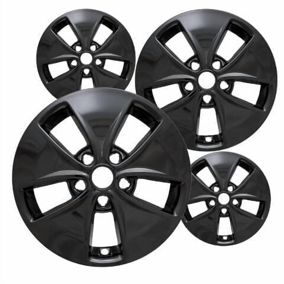 16 inch Gloss Black ABS Wheel Skins Set Compatible with 2014-2019 Kia Soul Base & Impostors for 74692 Wheel Series