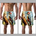 thumbnail image 3 of luoweisi Men's Beach Shorts Quick Dry Swim Trunks with Mesh Lining Woodpecker S, 3 of 5