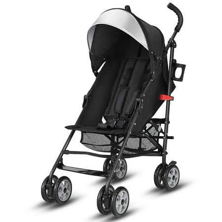 Costway Folding Lightweight Baby Toddler Umbrella Travel Stroller w/ Storage (Best Travel Stroller For 3 Year Old)