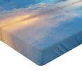 thumbnail image 2 of Ambesonne Blue Fitted Sheet, Ocean Horizon Clouds Sky, Twin XL Size, Blue, 2 of 3