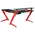 thumbnail image 5 of Avatar Battlestation L-Shape Game Desk with Carbon Top and Matte Red Legs, 5 of 9