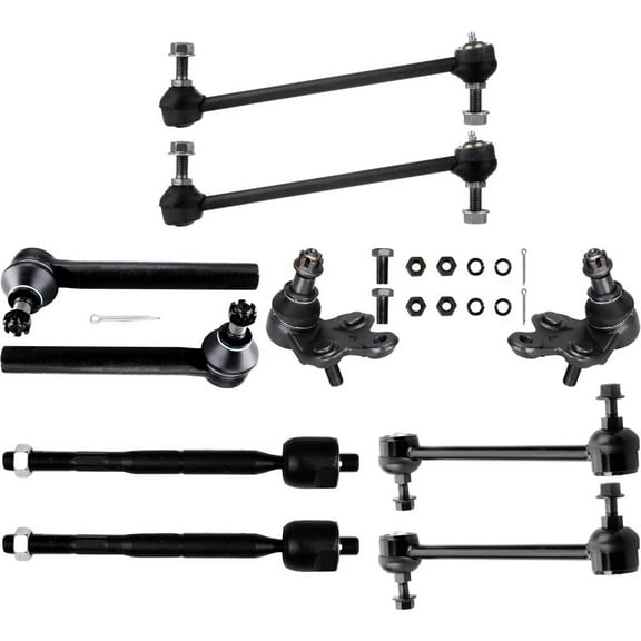 cciyu Inner Tie Rod End Outer Tie Rod End Sway Bar Link Lower Ball Joint Compatible fit 2004-2006 For Lexus RX330 2007-2009 For Lexus RX350 2004-2007 For Toyota For Highlander 10pcs Suspension Kit