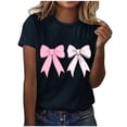 thumbnail image 3 of RKSTN Valentines Gift Valentine Shirts for Women Oversized Crewneck Valentine's Day Graphic Print Short Sleeve T Shirts Pullover Top Womens Casual Round Neck Plus Size Loose Comfy Summer Tee Shirts, 3 of 6