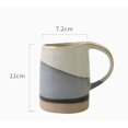 thumbnail image 1 of Taza de cerámica moldeada a mano de estilo japonés vintage: taza de café de gres de 400 ml con esmalte reactivo y compatibilidad con bolsa antigoteo, 1 of 2