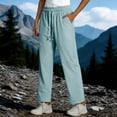 thumbnail image 6 of Inleife Womens Lightweight Quick Dry Straight Leg Pants Elastic Drawstring Waist Casual Outdoor Pants, 6 of 6