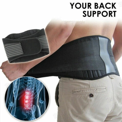 Back Support Brace Belt Lumbar Lower Waist Magnetic Pain Relief Adjust Trimmer