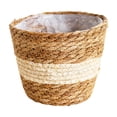 thumbnail image 1 of Maceta redonda de algas marinas con revestimiento de plástico para interiores, para ropa, juguetes para bebés, artículos para el hogar, picnic, cestas de comestibles, 1 of 5
