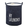 thumbnail image 2 of Hauiodp Foldable Canvas Clothes Hamper, Portable Fabric Laundry Basket with Handles, Waterproof Freestanding Laundry Hamper, Large Storage Baskets for Office, Bedroom, Clothes, Toys, 2 of 3