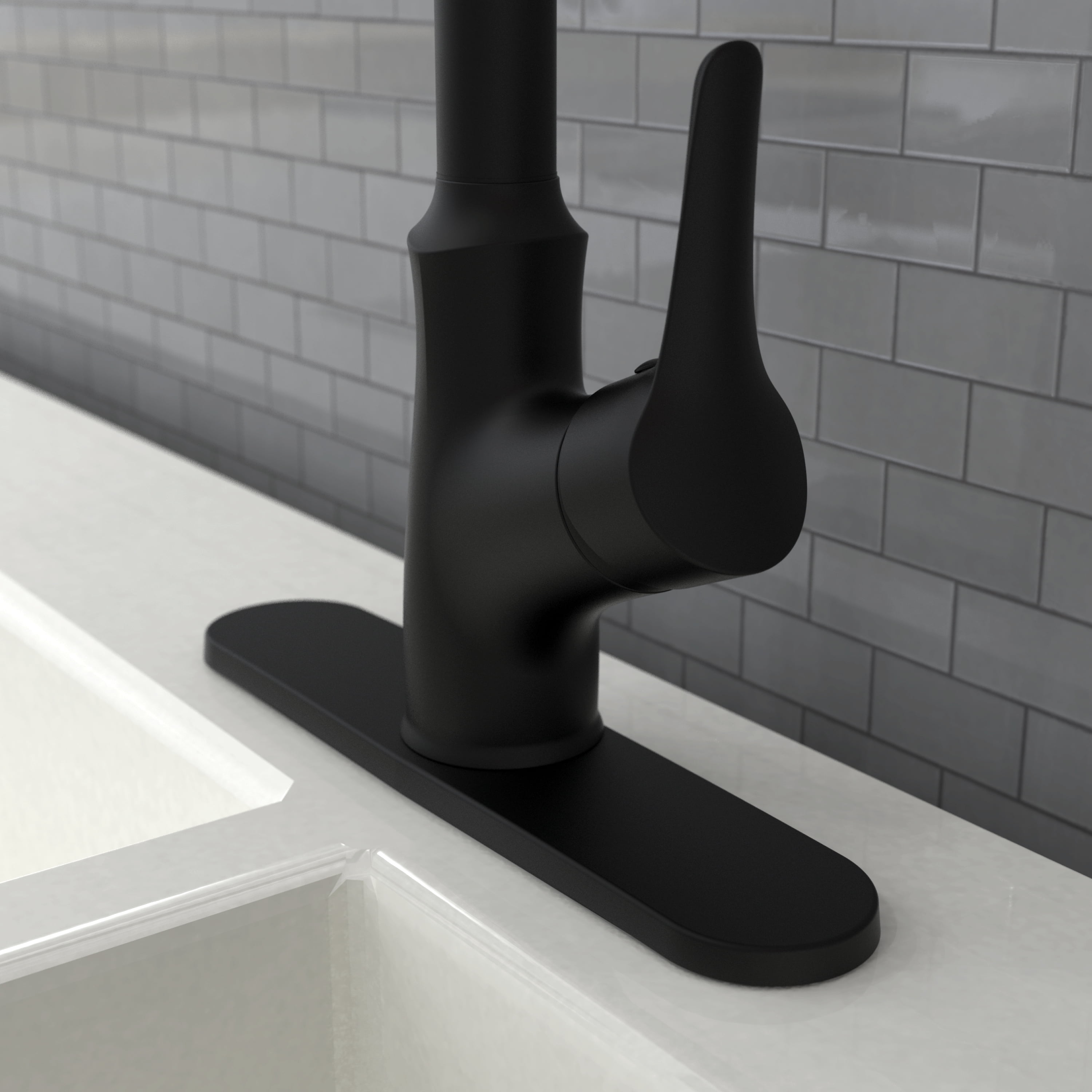 Belanger FUS78CMB Single Handle Pull-Down Kitchen Faucet, Matte Black