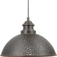 thumbnail image 5 of Progress Lighting Englewood 1-Light Hanging Lantern Pendant, Antique Pewter, Metallic Copper Shade, Damp Rated, 5 of 6