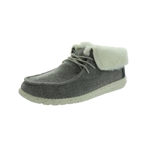 HEYDUDE Women's Britt | Women?s Shoes | Women?s Lace Up Boots | Comfortable & Light-Weight Charcoal