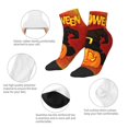 thumbnail image 3 of Goofa Halloween Pumpkin Pattern Non Slip Socks with Grips for Elderly, Crew Socks Yoga Hospital Socks Cushioned Sole Gripper Socks for Men Women, 3 of 5