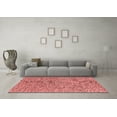 thumbnail image 3 of Ahgly Company Indoor Round Abstract Red Contemporary Area Rugs, 4' Round, 3 of 4