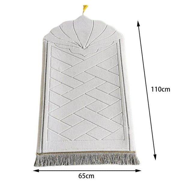 Portable Soft Muslim Carpet Area Rugs Eid Wedding Kid Foldable Birthday Present White