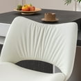 thumbnail image 4 of YOUNIKE Faux Leather Upholstered Bar stools Set of 2, Adjustable Swivel Bar Chair, Counter Height Chairs with Back and Footrest, White, 4 of 13