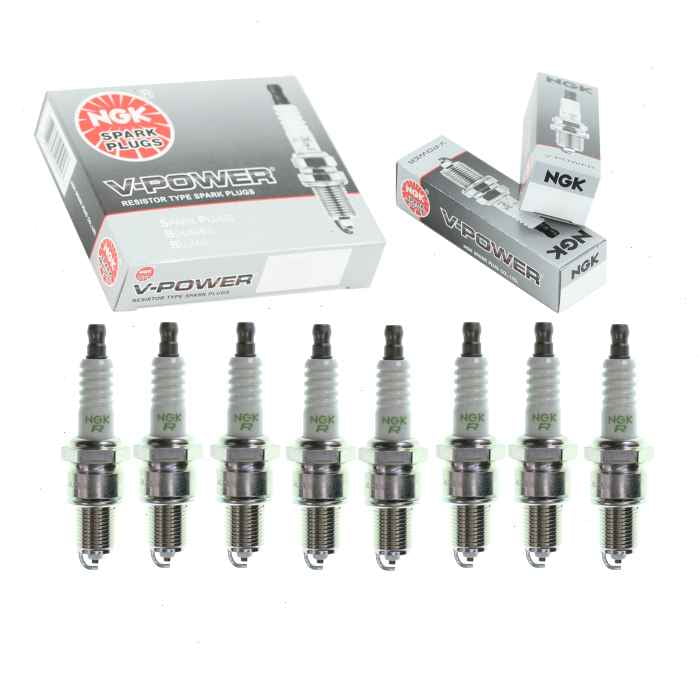 8 pc NGK 6427 V-Power Spark Plugs for 160998-78010 3066 90048-51059 90793-20067 90919-01098 98079-56946 AG34CU11 AGR34CU B2401-89909 E3.22 F6RF LP20R-U W20EXR-U Ignition Wire Secondary