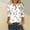 White, variant on WXLWZYWL Womens Tunic Summer Tops 3/4 Sleeve v Neck Plus Size Boho Floral Printing Tops Button Down Trendy Casual Loose Pullover Shirts