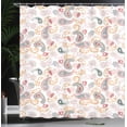 thumbnail image 3 of Ambesonne Paisley Shower Curtain, Bohemian Rose Buds Print, 69"Wx70"L, Pale Rose, 3 of 4