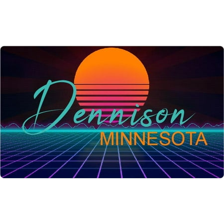 

Deerfield Kansas 4 X 2.25-Inch Fridge Magnet Retro Neon Design