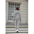 thumbnail image 4 of Arshiner Girls 2 Piece Outfits Tracksuit Drop Shoulder Hoodie Half Zip Sweatshirt and Sweatpants Joggers Set with Pockets, 4 of 8
