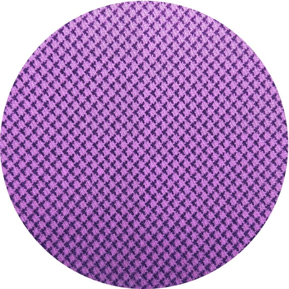 Ahgly Company Indoor Round Patterned Heliotrope Purple Area Rugs, 3' Round