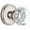 Polished Nickel, variant on Grandeur Geochm_Prv_234_Cs Chambord Crystal Solid Brass Privacy Door Knob Set - Nickel