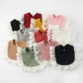 thumbnail image 2 of EUBUY Baby Lace Bibs Drool Bibs Saliva Towel Newborn Teething Infant Dirt Resistant Soft Bibs Baby Cloth Clean Water Absorption Bibs Complementary Food Baby Drool Eating Feeding Red, 2 of 8