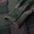 thumbnail image 6 of VXARARL Flannel Shirt Women Long Button Down Plaid Jacket Fall Winter Oversized Lapel Shacket 2026 Trench Coat With Pocket Dark Green XL, 6 of 7