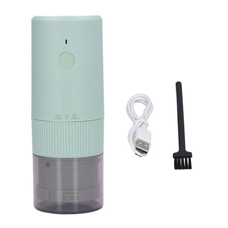 

Electric Coffee Grinder Multiple Ground Settings Removable Design Coffee Grinder USB Rechargeable Portable With Cleaning Brush For Travel For Home Green
