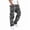 H-Dark Gray, variant on Men's Cargo Pants with Pockets Drawstring Long Trousers Relaxed Fit Stretch Work Pants