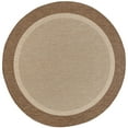 thumbnail image 3 of 8ft Round Water Resistant, Large Indoor Outdoor Rugs for Patios, Front Door Entry, Entryway, Deck, Porch, Balcony | Outside Area Rug for Patio | Brown, Solid Border | Size: 7'10'' Round, 3 of 6