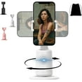 thumbnail image 1 of Shoplyhube Smart AI Facial Recognition Phone Tripod, Auto Face Tracking for iPhone Android, 360° Rotation Phone Stand, Rechargeable Smart Shooting Stand (White, Only Smart Tracking Gimbal), 1 of 9