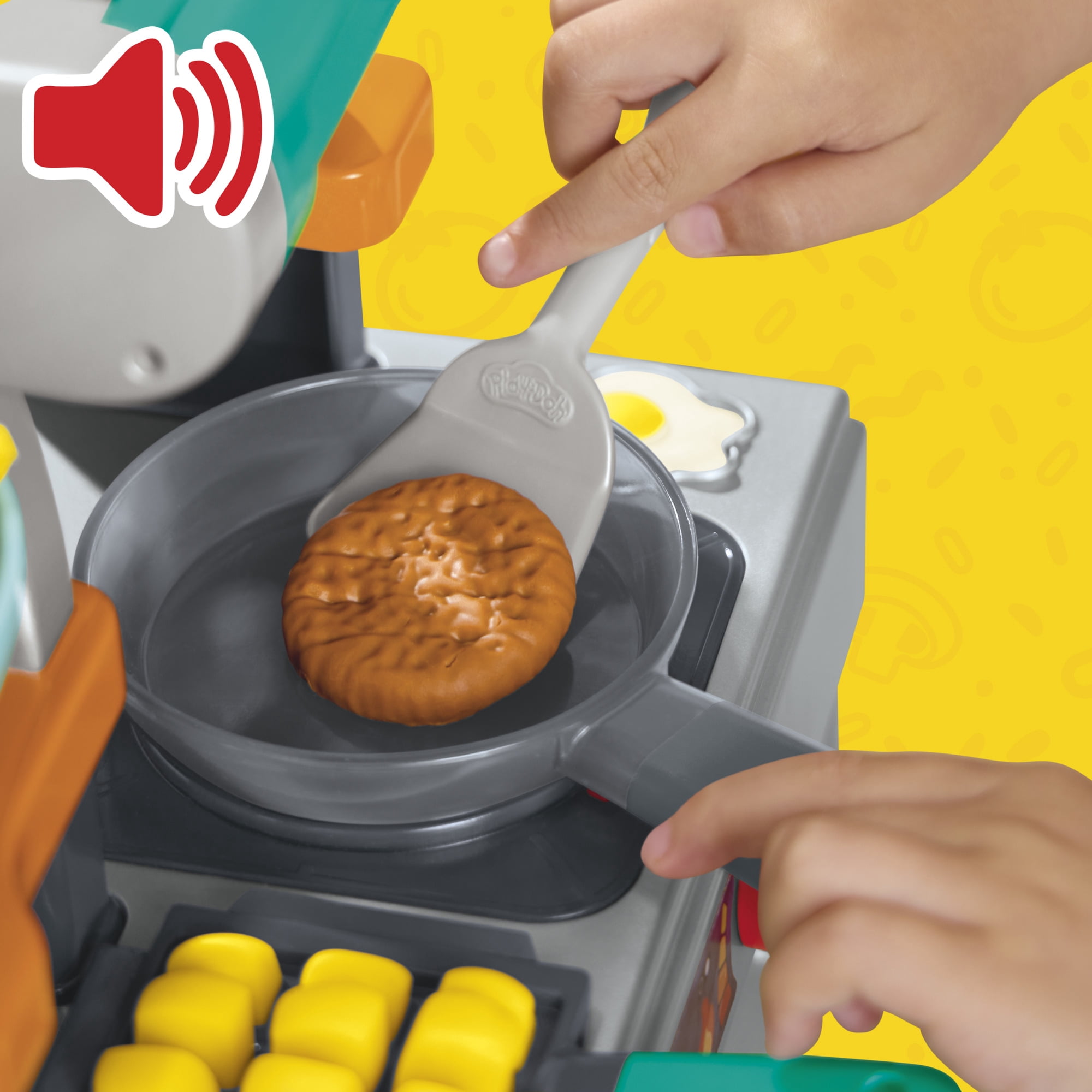 Play-Doh Super Sizzlin' Kitchen Playset with Toy Cooking Sounds for Kids Ages 3 and up