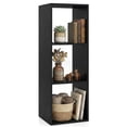 thumbnail image 1 of Costway 3-Cube Bookshelf, Modern Vertical Bookcase with Back Guardrail & Anti-tipping Kits Black, 1 of 10