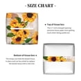 thumbnail image 5 of Lsque Sunflower 5 Printed Tissue Box Cover Holder, Facial Paper Organizer Dispenser,Square with Bottom Belt, PVC Leather Decorative Organizer, 5 of 8