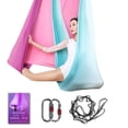 thumbnail image 1 of Hamaca aérea para Yoga L:5M W:2,8M, juego de columpio aéreo de seda para Pilates y Yoga con carga de 2000 Ibs, incluye guía de postura en cadena, 1 of 5