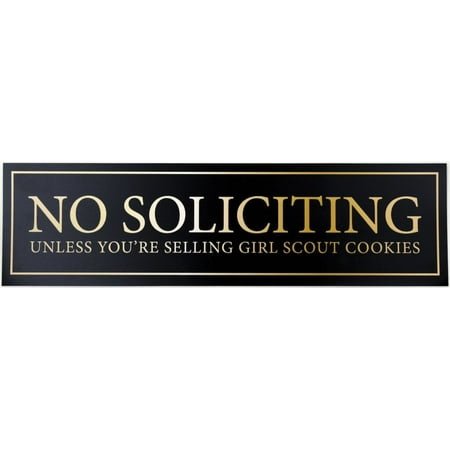 - No Soliciting Unless You're Selling Girl Scout Cookies Door Magnet - Funny Magnet