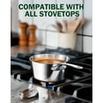 thumbnail image 3 of D&M Butter Warmer, Multi-Ply Clad Stainless Steel Coffee Pot, Milk Warmer, Chocolate Melting Pot, Small Saucepan with Flat Bottom Induction Milk Pan with Hanging Hole (0.39 QT), 3 of 6