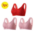 thumbnail image 3 of Bigersell Womens Sports Bras Multipack Snap Front Closure Wire-Free Bra Style R-19 Polyester Breathable Push-Up Bras, 3 of 9