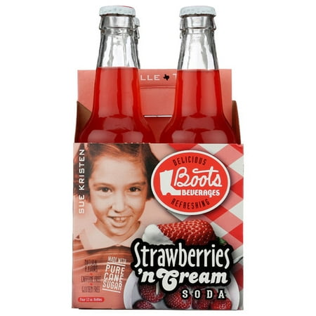 (Pack of 6) Boots Beverages Soda Strawberries and Cream 4 Pack 48 Fo (Pack of 6) Boots Beverages Soda Strawberries and Cream 4 Pack 48 Fo